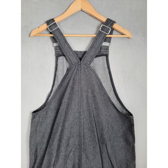 LOLOCCI Overall Shorts for Women Summer Romper Denim Jumpsuit Pockets Medium - Picture 8 of 9